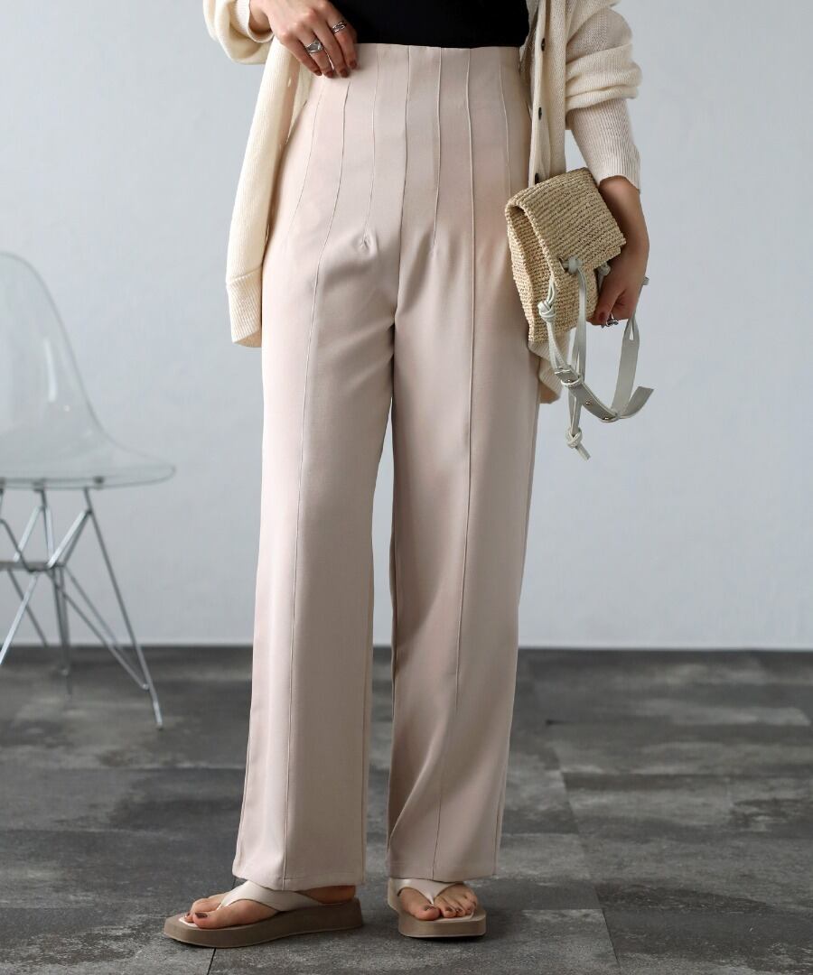 ハイウエストピンタックパンツ