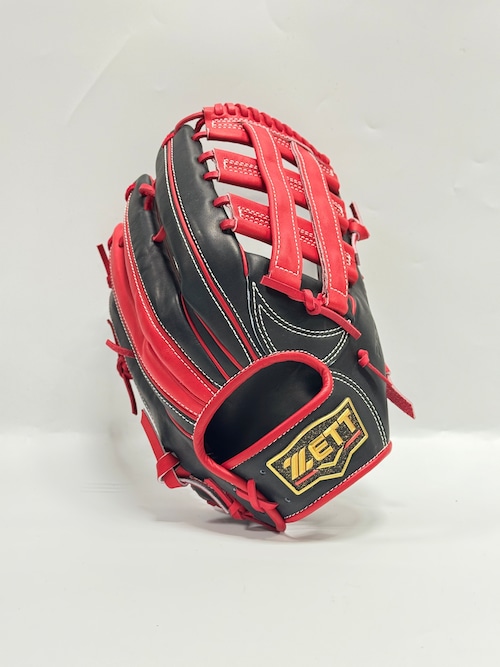 ZETT PROSTATUSｰゼットプロステイタス　michii supreme order 硬式グローブ　ゼットミチイオリジナルグラブ　右投げ用　297型　中川モデル　ナイトブラック/レッド×レッド 画像