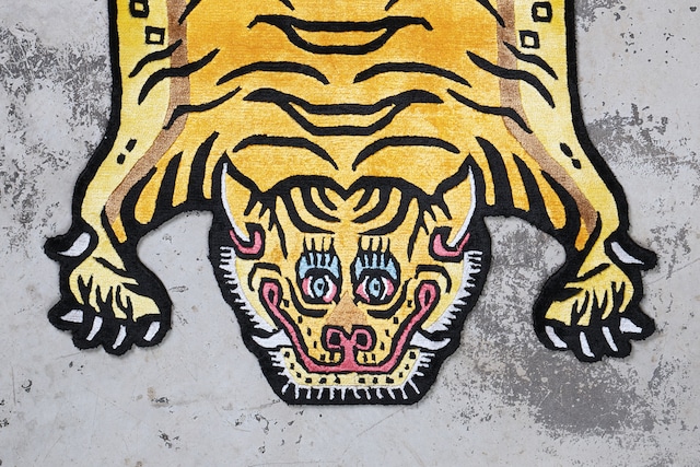 Tibetan Tiger Rug 《Sサイズ•シルク・オリジナル3・シグネチャーイエロー344》チベタンタイガーラグ