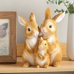 うさぎ 置物 うさぎ親子 かわいいうさぎ 置物 庭装飾 玄関装飾 庭園装飾 ガーデニング オブジェ