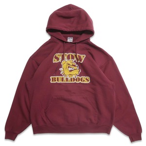 古着 JERZEES ジャージーズ プリント スウェットパーカー トレーナー ワインレッド 表記：XL　gd409020n w60407