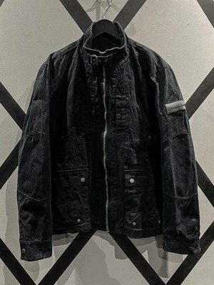 【X VINTAGE】"Calvin Klein Jeans" Single Riders Type Waxed Cotton Jacket