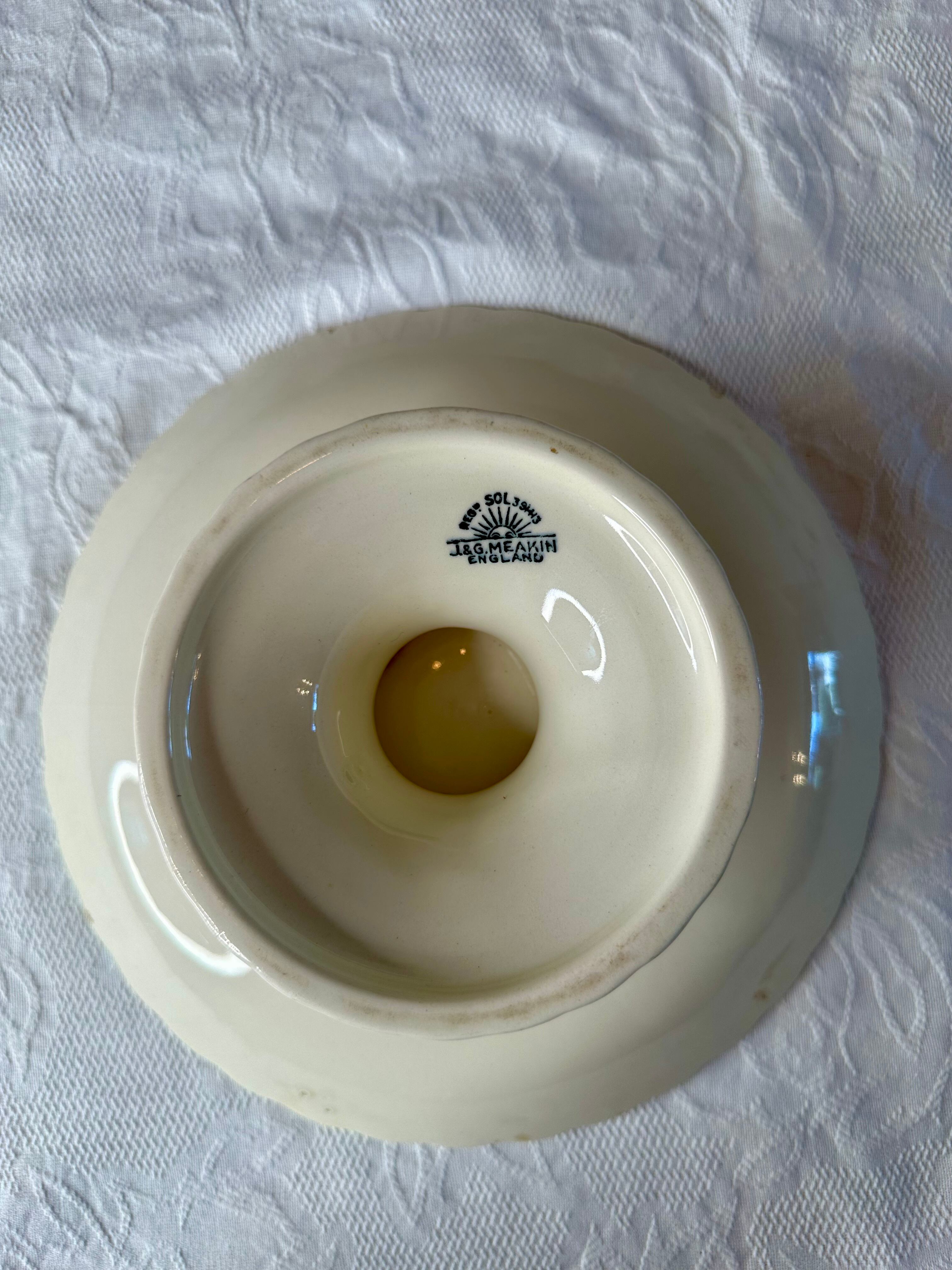 イギリス ヴィンテージ 花リム コンポティエ | VINTIQUES