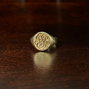 VINTAGE TIFFANY & CO. Circle Signet Ring 14K Gold | ヴィンテージ ティファニー サークル シグネット リング 14K ゴールド