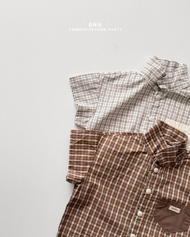《即納》送料無料 【ONU】summer checkshirt