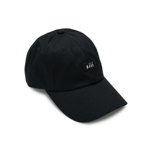 siii "BOX LOGO PATCH"  COTTON CAP BLACK