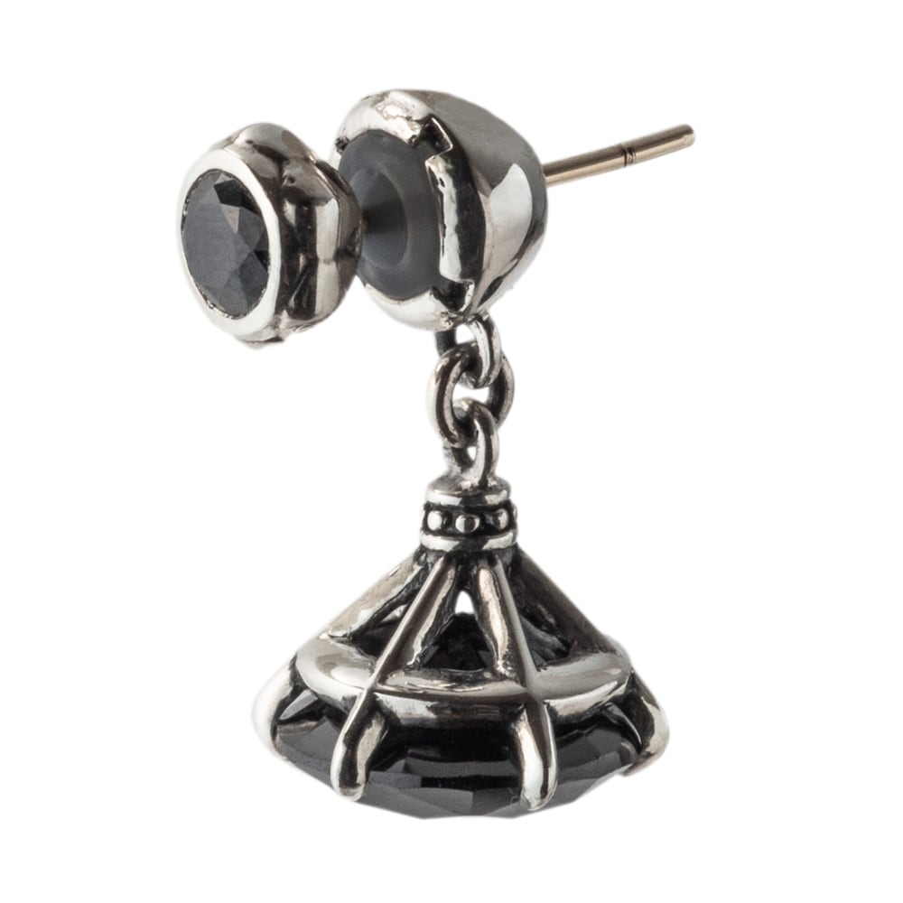 ルースドロップピアスBK AKE0097 Loose drop earrings BK シルバーアクセサリー Silver jewelry