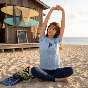 Deeper,Deeper,Deeper,-Tシャツ・レディース(アシッドブルー)