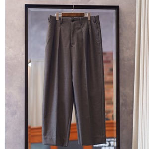 Gorsch the merry coachman(ゴーシュザメリーコーチマン) "Serge Wool 2 Intack Wide Trousers" -Deep Taupe-
