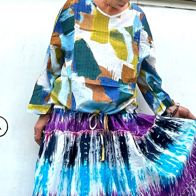 柔らかコットンアレンジトップス　A