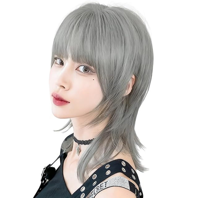 根元ブラック×ホワイトピンク☆ショートスパイラルウィッグ | Pay ID