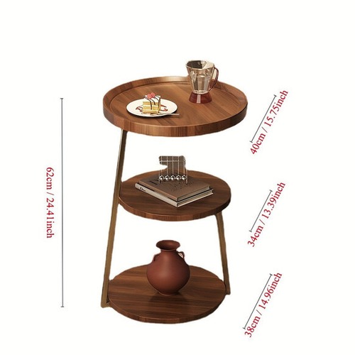 サイドテーブル コーヒーテーブル ラウンドテーブル ３段 防水 机 ティーテーブル マルチテーブル おしゃれ