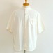 Tech Canvas Wide Band Collar S/S Shirts　Off White