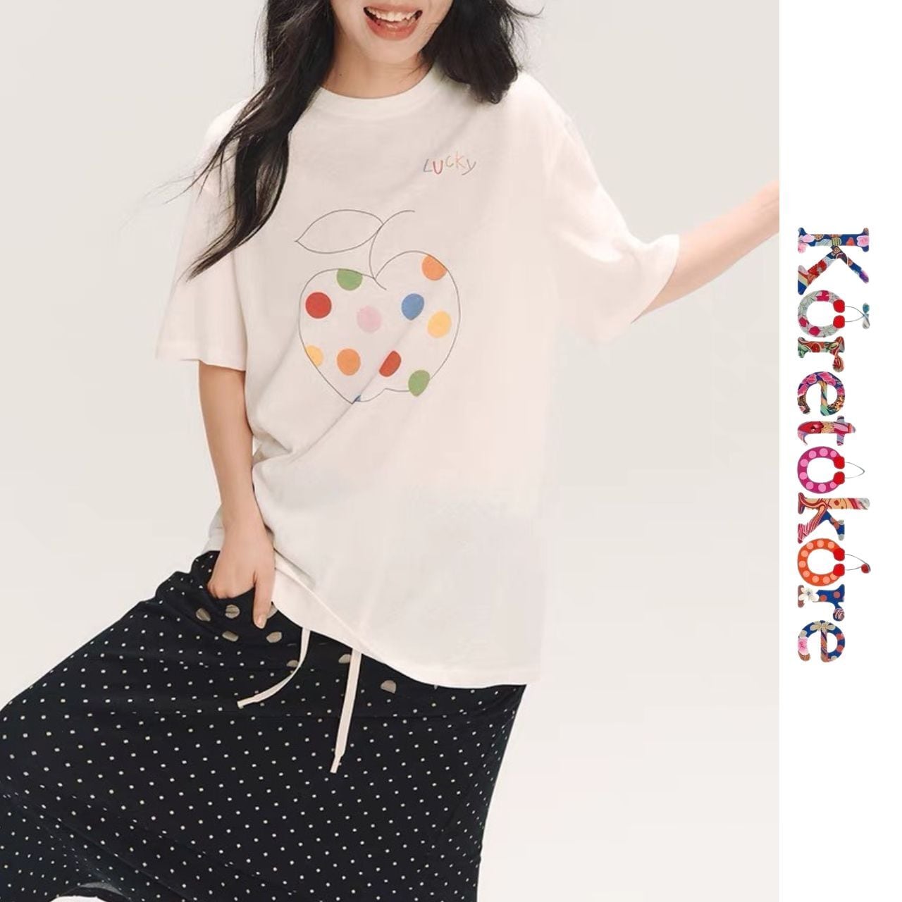 Lucky Dot Apple Tee A0303