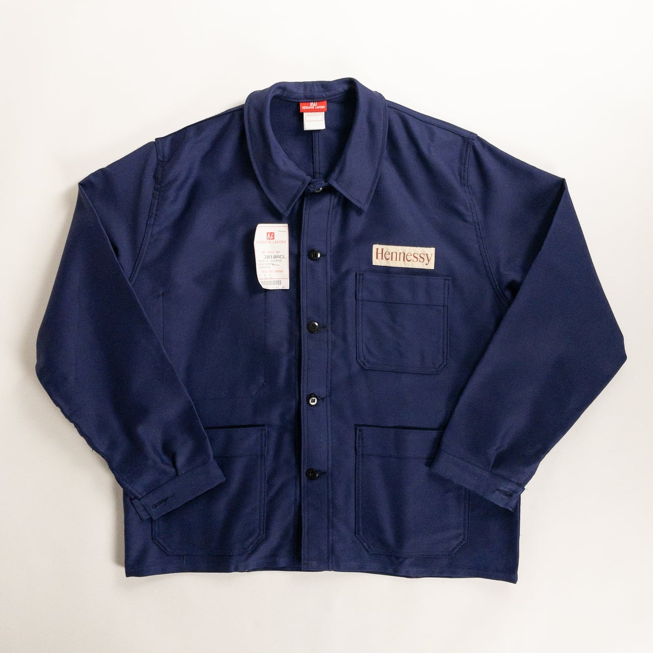 1960s "French Vintage" Blue Moleskin Work Jacket, Dead Stock