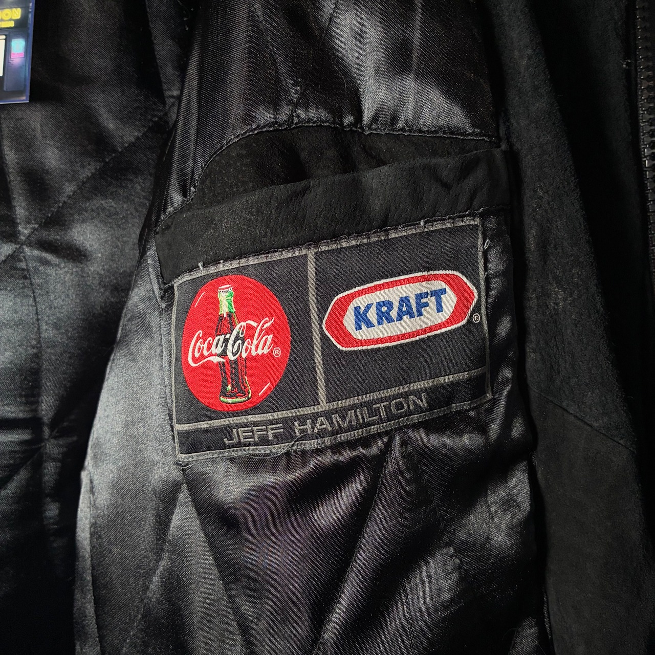00s Super Bowl XXXV 記念 レザージャケット Jeff Hamilton製 刺繍入り ブラック XL