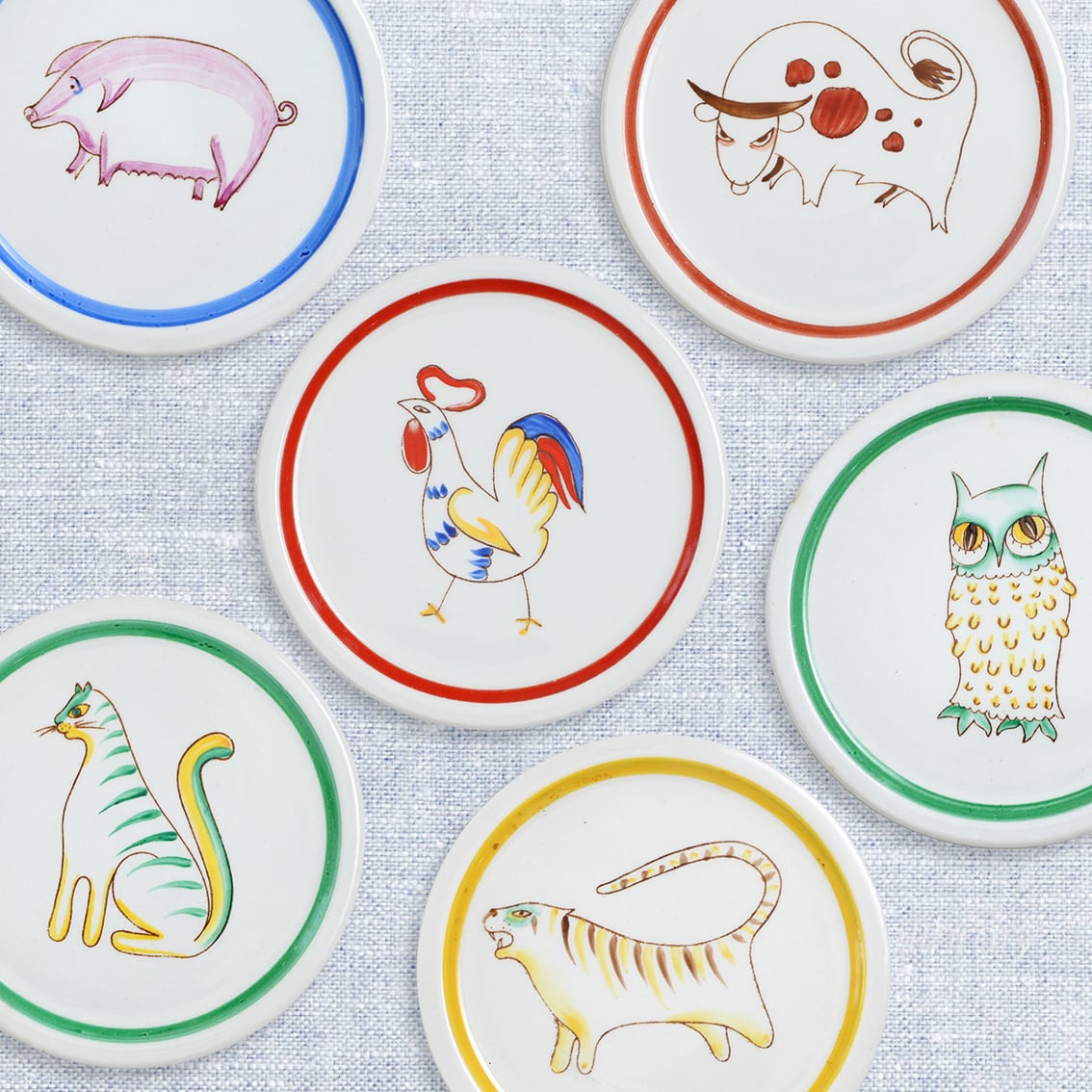 ARABIA アラビア Animal Kingdom 動物王国 牡牛の絵皿 北欧