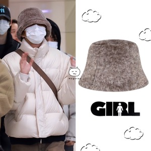★BOYNEXTDOOR ウナク 着用!!【GIRLSKATEBOARDS】FAUX FUR BUCKET HAT - 2COLOR