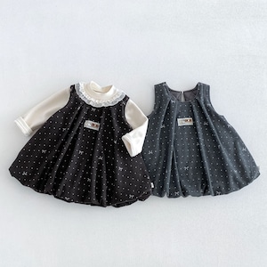 【BABY&KID】冬新作　厚手ドットワンピース