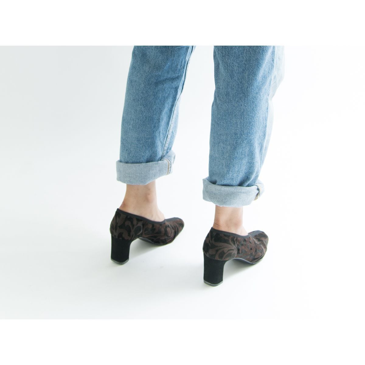 【BALENCIAGA BB】Made in Japan velvet pumps(バレンシアガ ベルベットパンプス35 1/2)8d