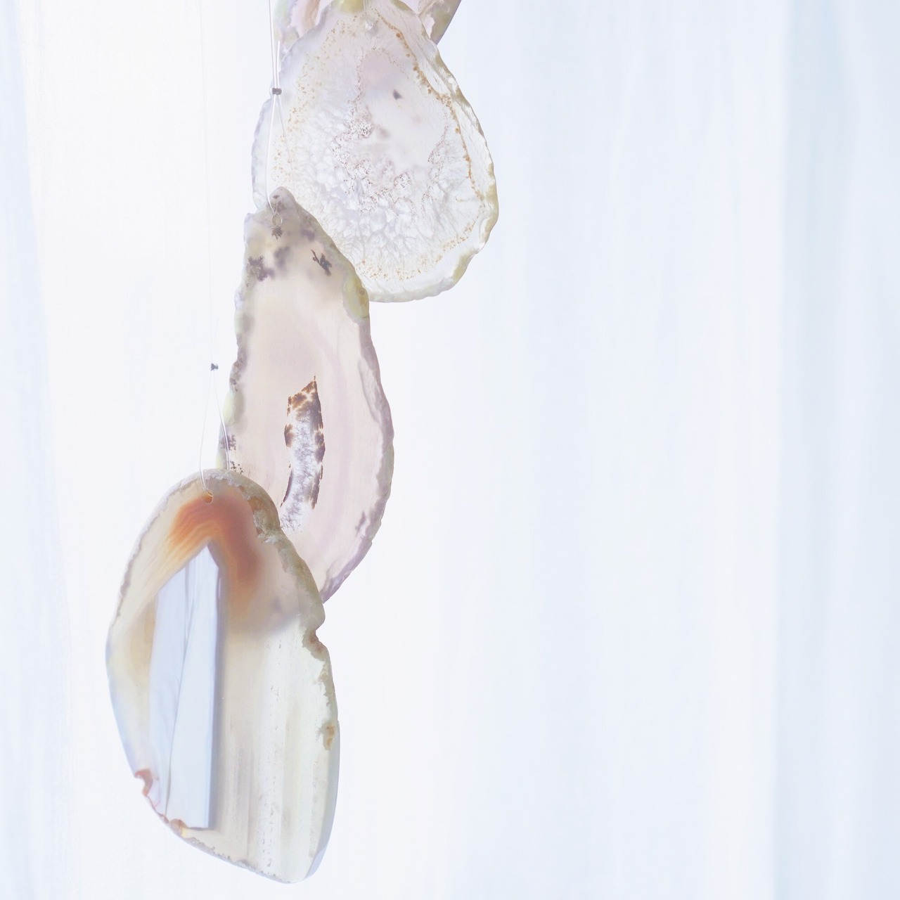 Milk Coffee - アゲートヒーリングチャイム / Agate Sun Catcher Wind Chime 1035