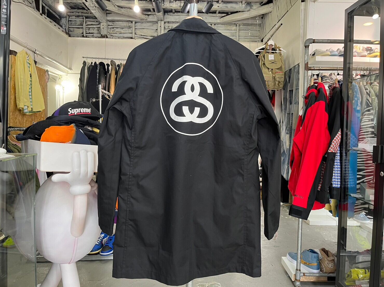 STUSSY × SOPH SOUTIEN COLLAR COAT BLACK MEDIUM SOPH-150159 19427 