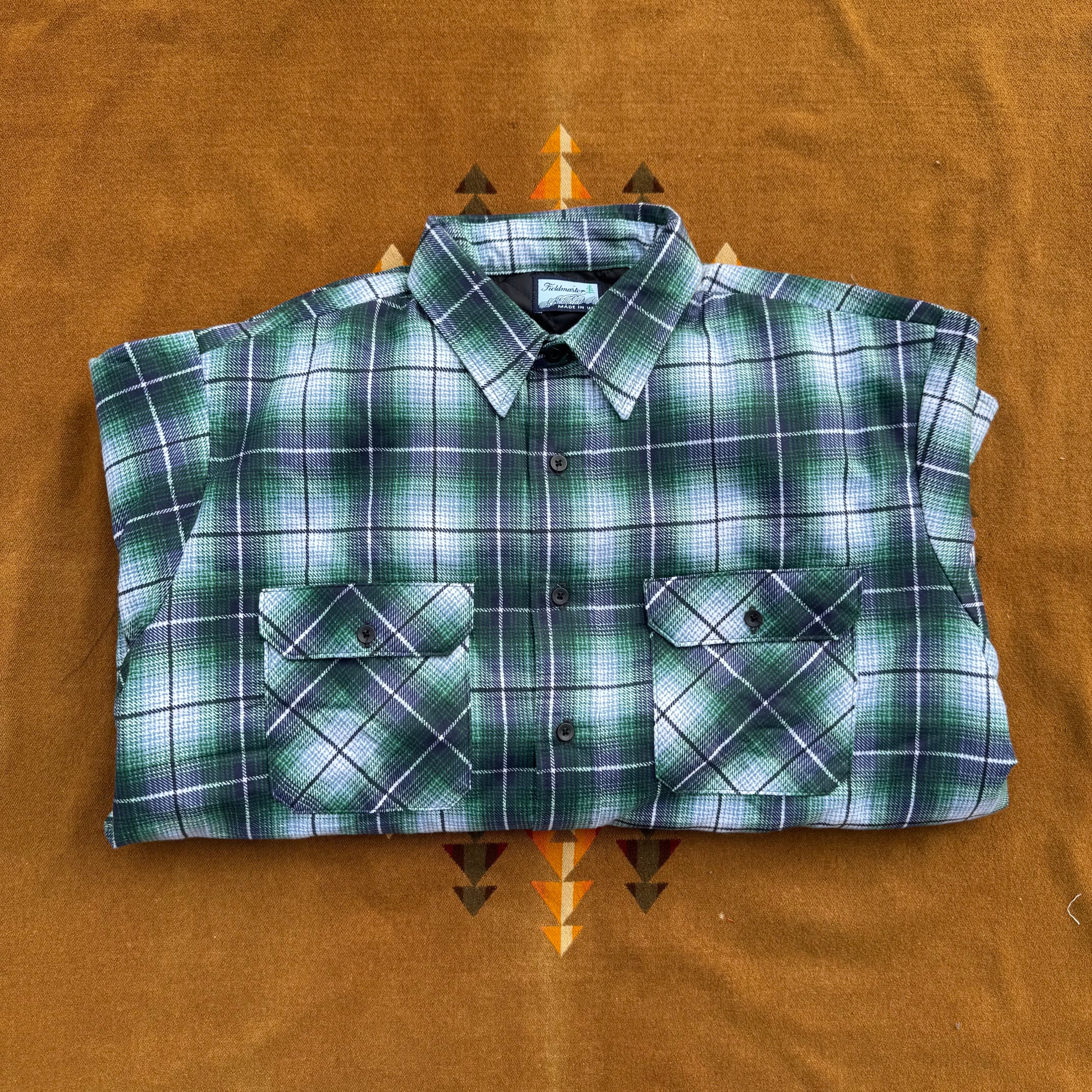 Circa 1990's DEADSTOCK Sears Fieldmaster Quilt Lined Flannel Shirt XL