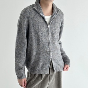ダブルジップハイネックカーディガン　923