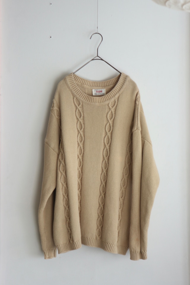 80s-90s SISLEY cotton knit sweater