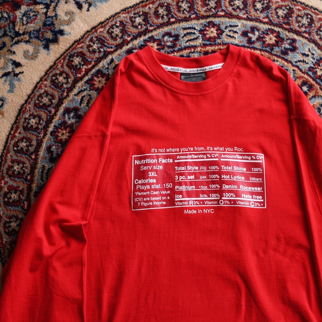 front and sleeve print  l/s big tee