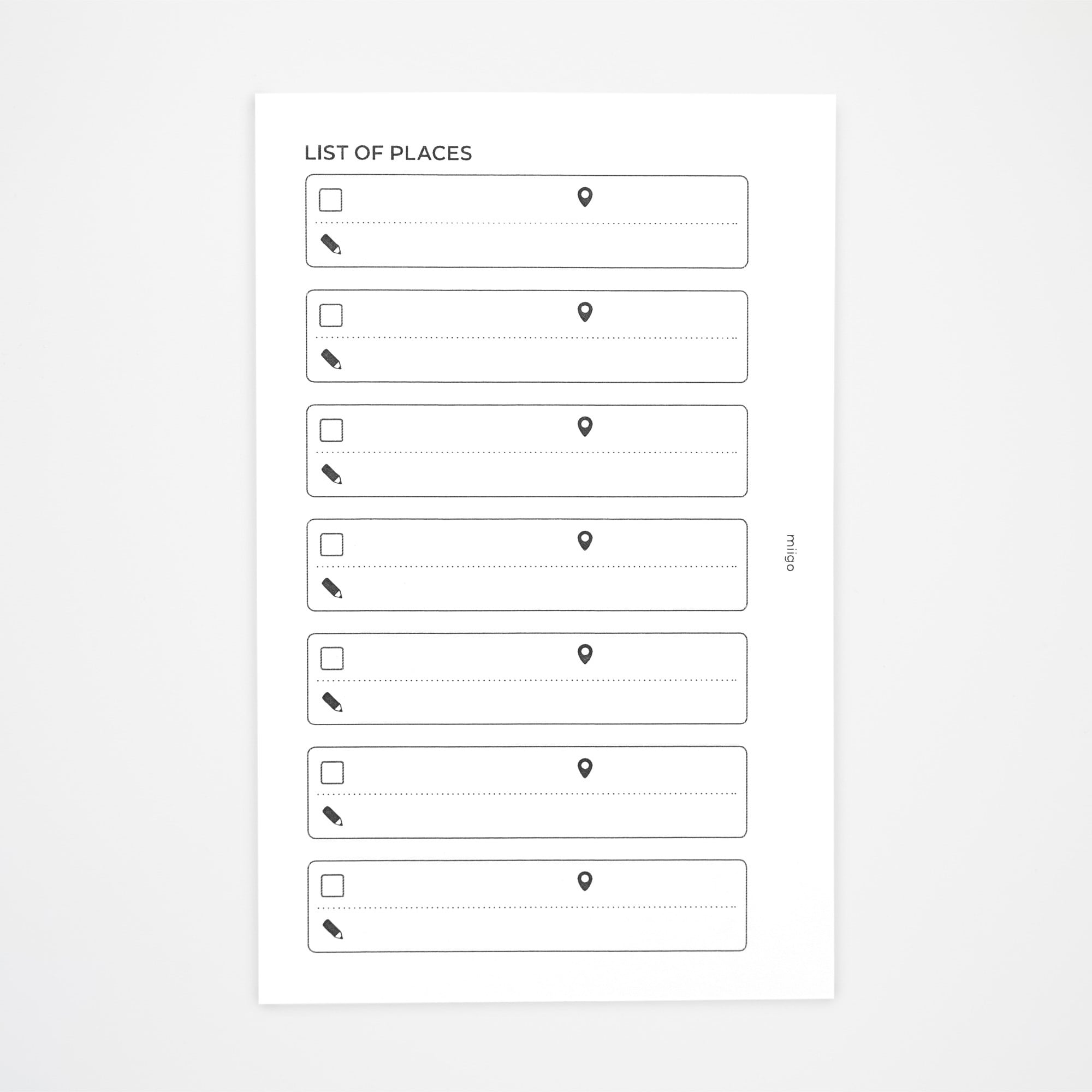 行きたい場所リスト | M6