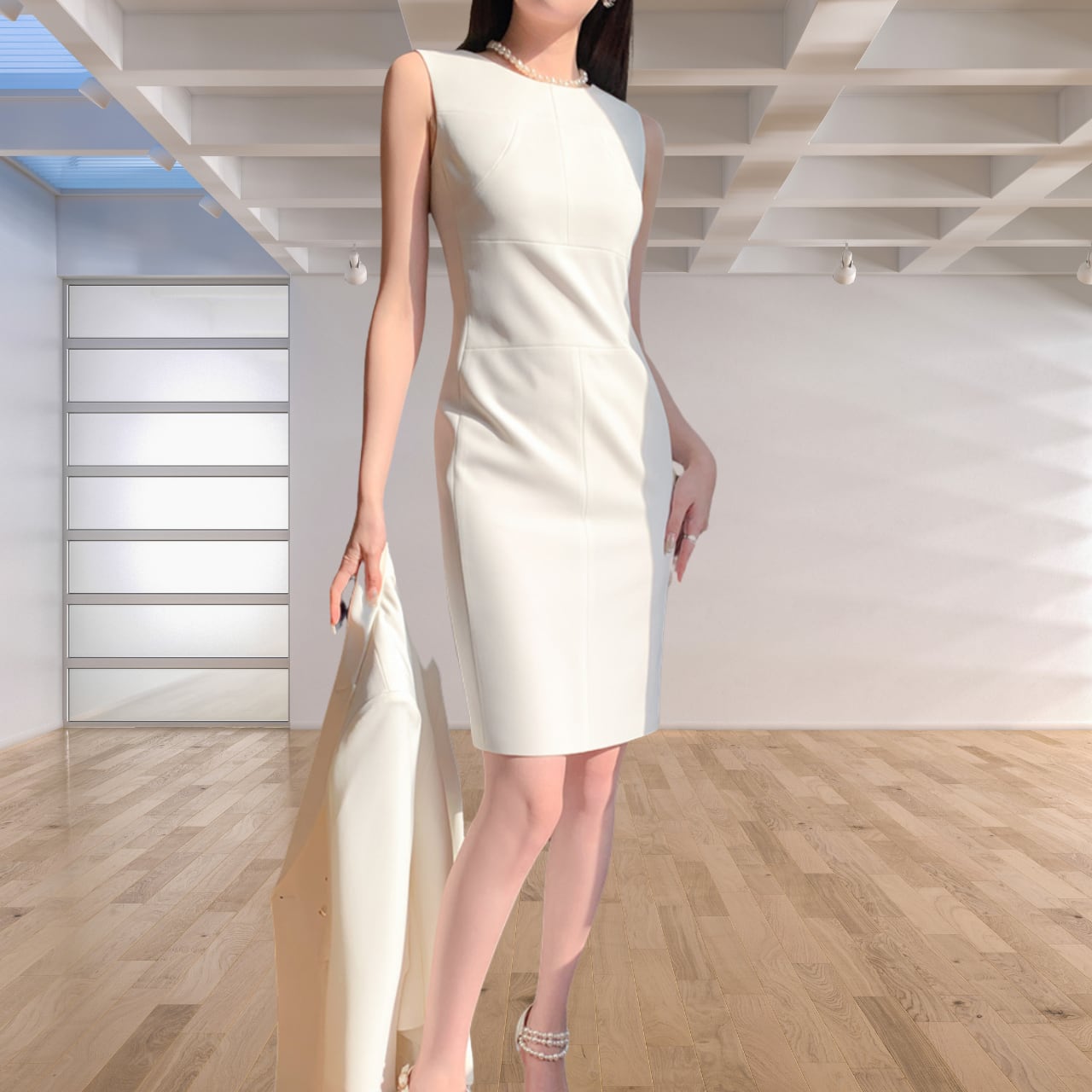 ノースリーブワンピースドレスandテーラードジャケット A1000