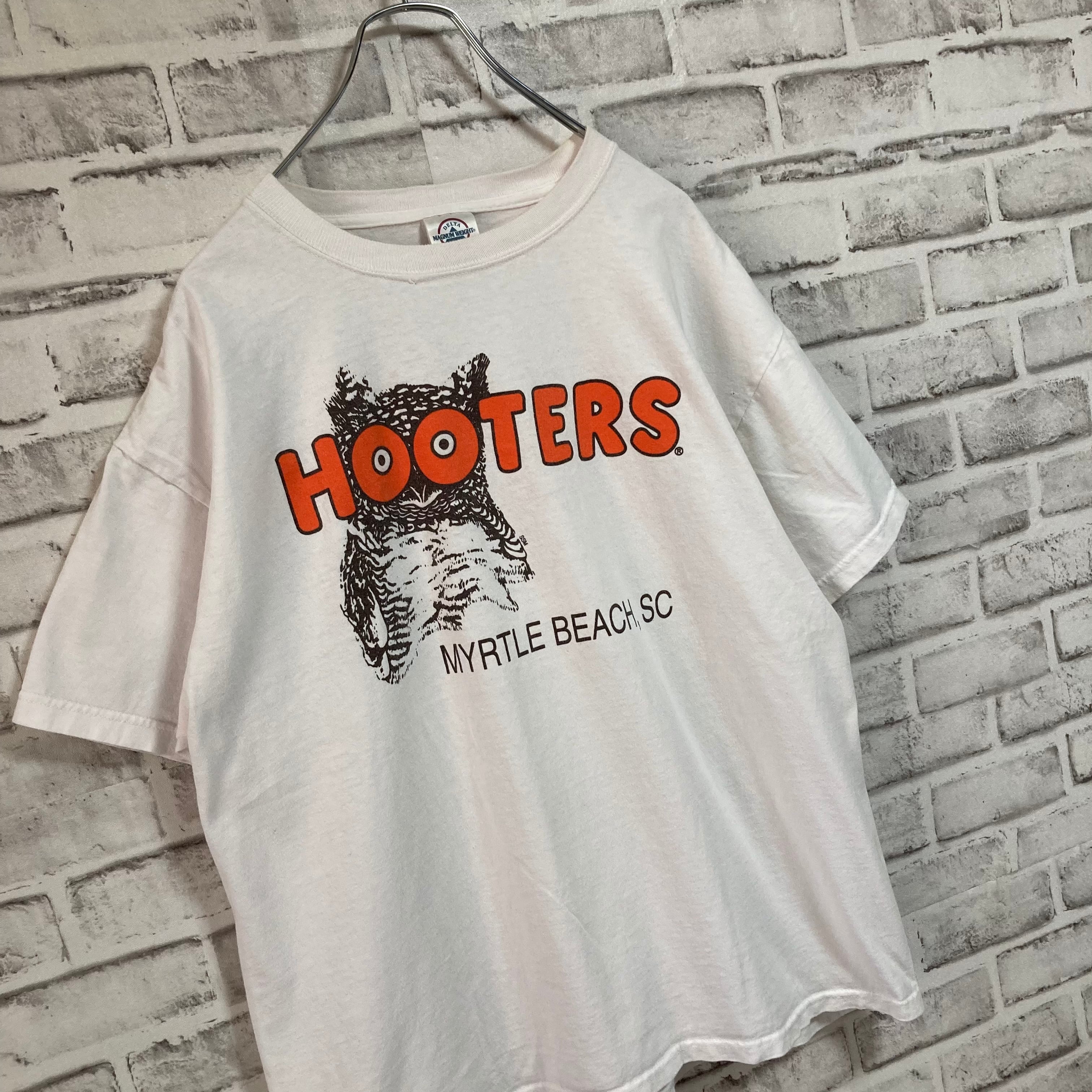 DELTA HOOTERS フーターズ 両面プリント アドバタイジングTシャツ USA製 メンズM ヴィンテージ /eaa343270