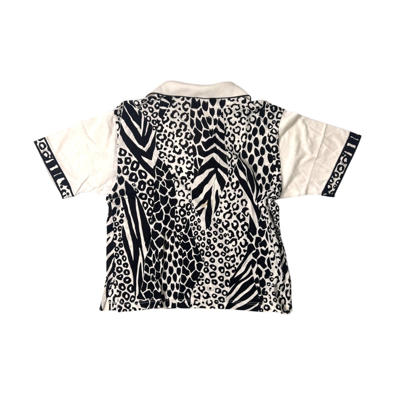 LEONARD sport レオナール レオパード 半袖ポロシャツ L/ブラック ホワイト