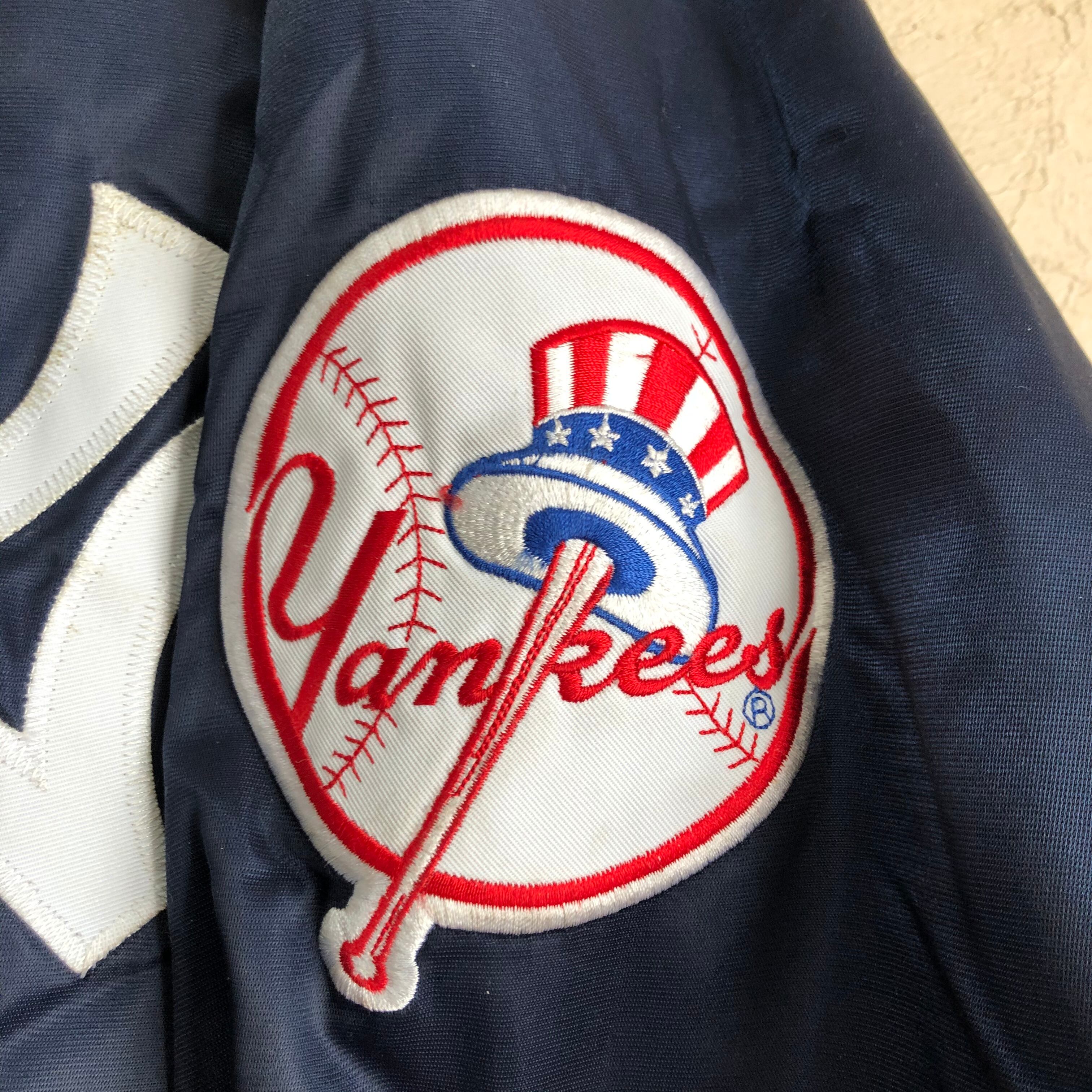 【Mサイズ】Majestic社製 New York Yankees ニューヨーク ヤンキース 中綿入り肉厚 スタジャン | Ringhio USED  STORE powered by BASE