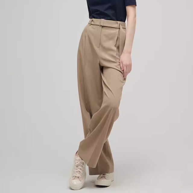 【ベルトウエストカジュアルワイドパンツ】P00680