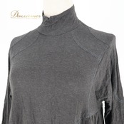 レディース トクコプルミエヴォル TOKUKO 1er VOL トップス チュニック グレイ系 日本製 無地 シンプル 伸縮 ストレッチ カジュアル 普段着 ハイネック タートルネック 長袖 長め丈 かわいい 柔らかい生地