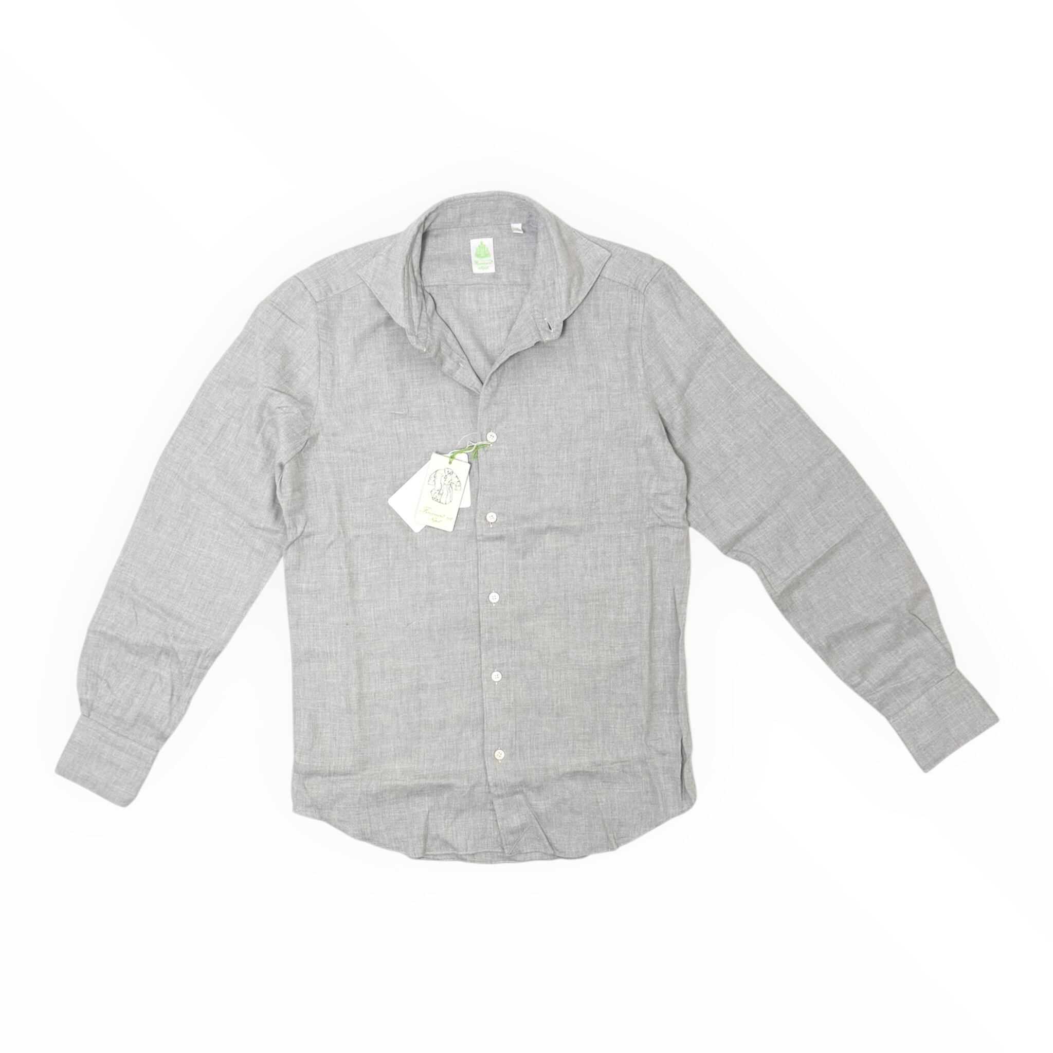 FINAMORE(フィナモレ)Flannel Shirt"SIMONE"(C0692)/LT.GRAY