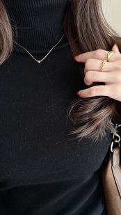 SS スライドマグネットハートビーズネックレス