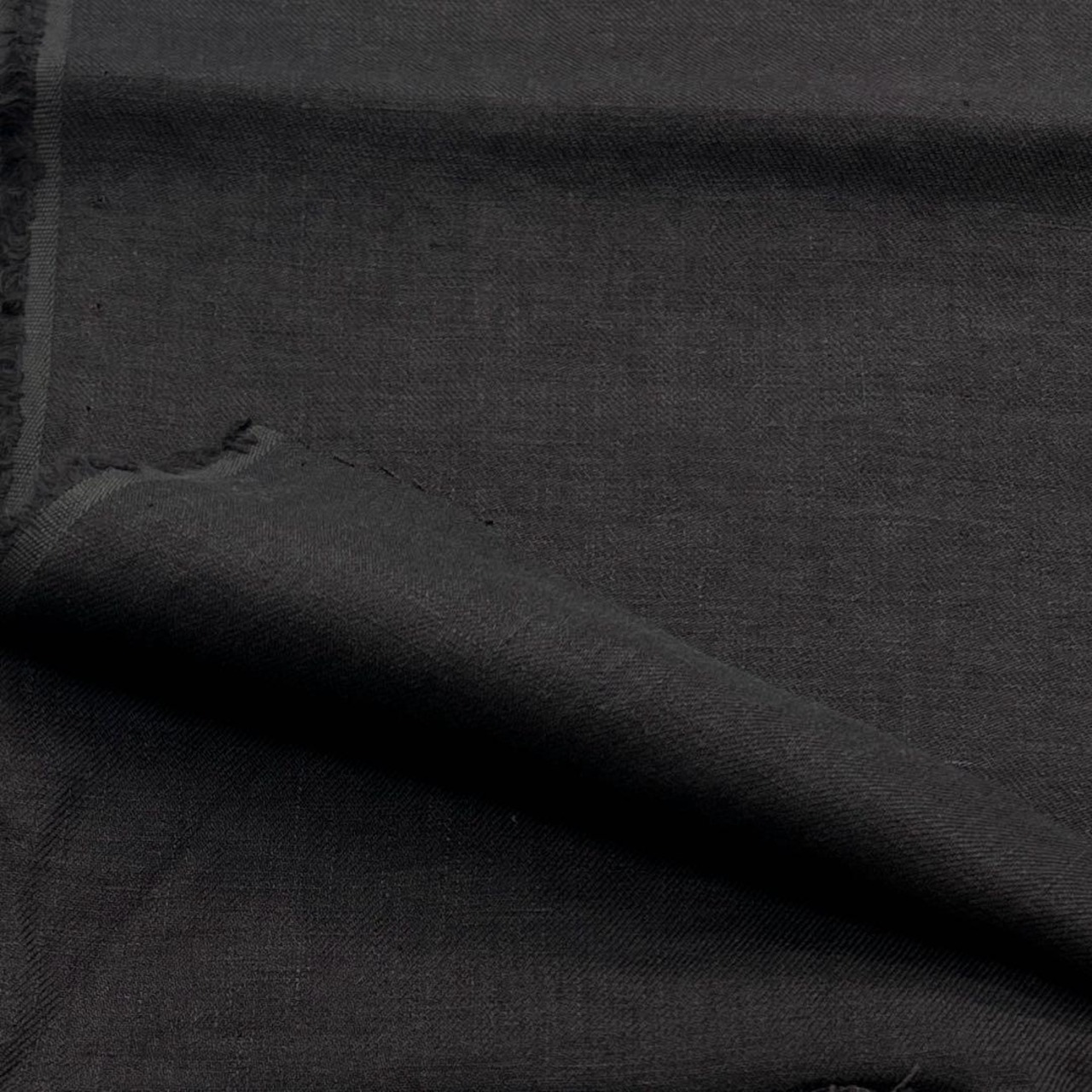 ★NY556◆2.5m◆コットンレーヨン混先染めワッシャー加工生地◆チャコール