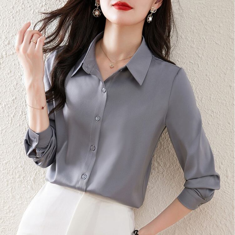 ロングスリーブ ストレートシルエット ボタンダウンシャツ 8col N00010