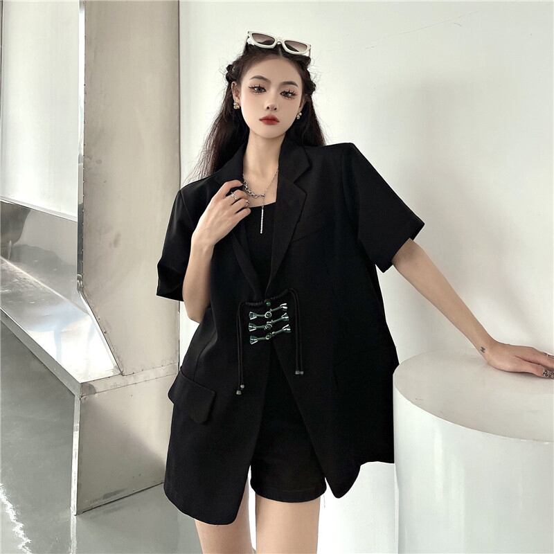 Styleシリーズ チャイナ風アウター ブレザー ストリートファッション レトロ デザイン性有り Elegant Styleシリーズ チャイナ風アウター ブレザー ストリートファッション レトロ デザイン性有り Elegant