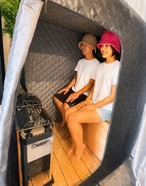 『HINOKI BENCH』【2人用】おうちDEサウナRich専用設計　国産ヒノキ　本格サウナ