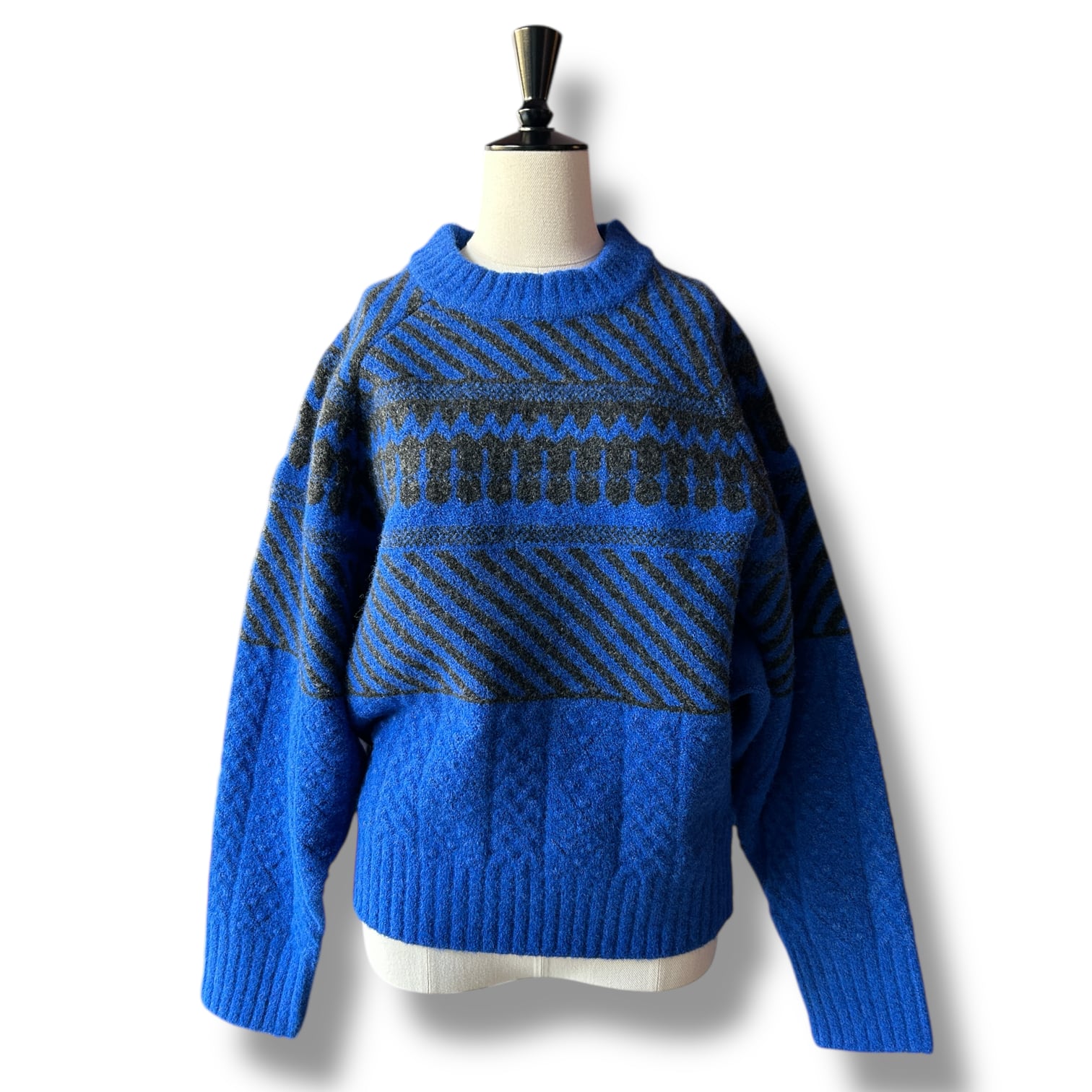 NORDIC SWEATER-Blue【IKITSUKE】ノルディックニット イキツケ