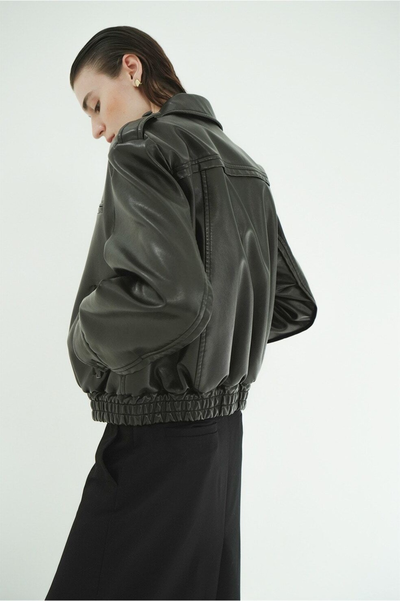 CLANE BULKY LINE SINGLE LEATHER JACKET