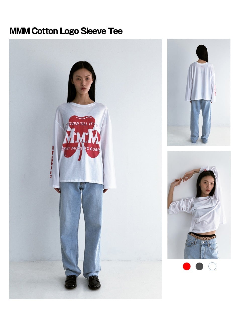 ☆Red Velvet アイリーン 着用!!【MMM】Cotton Logo Sleeve Tee ☆Red Velvet アイリーン 着用!!【MMM】Cotton Logo Sleeve Tee