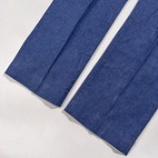 PAPAS パパス コットン リネン混 スラックスパンツ サイズ 50 L /ブルー系/麻混/ストレッチ/メンズ/日本製