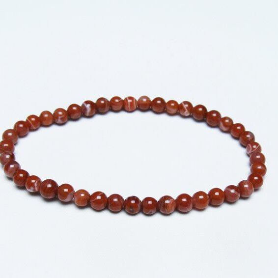 ナンホーンアゲート ブレスレット 5mm 南紅瑪瑙 ブレス 一点物 メール便可 [M便 1/10] 111-42201