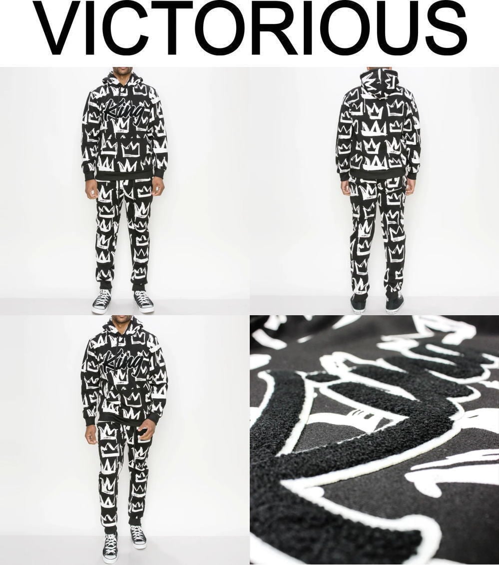 XLブラックビクトリアス VICTORIOUS ペイズリーセットアップ上下セット