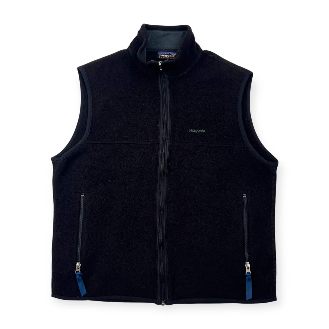 90s Patagonia SYNCHILlA パタゴニア フリース ベスト ジャケット M/ブラック メンズ ビンテージ